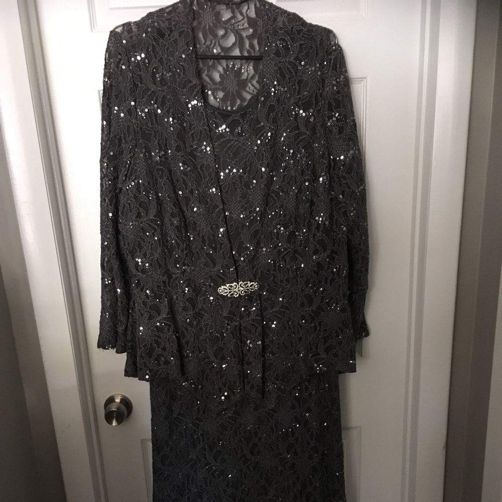 Plus size beaded evening gown